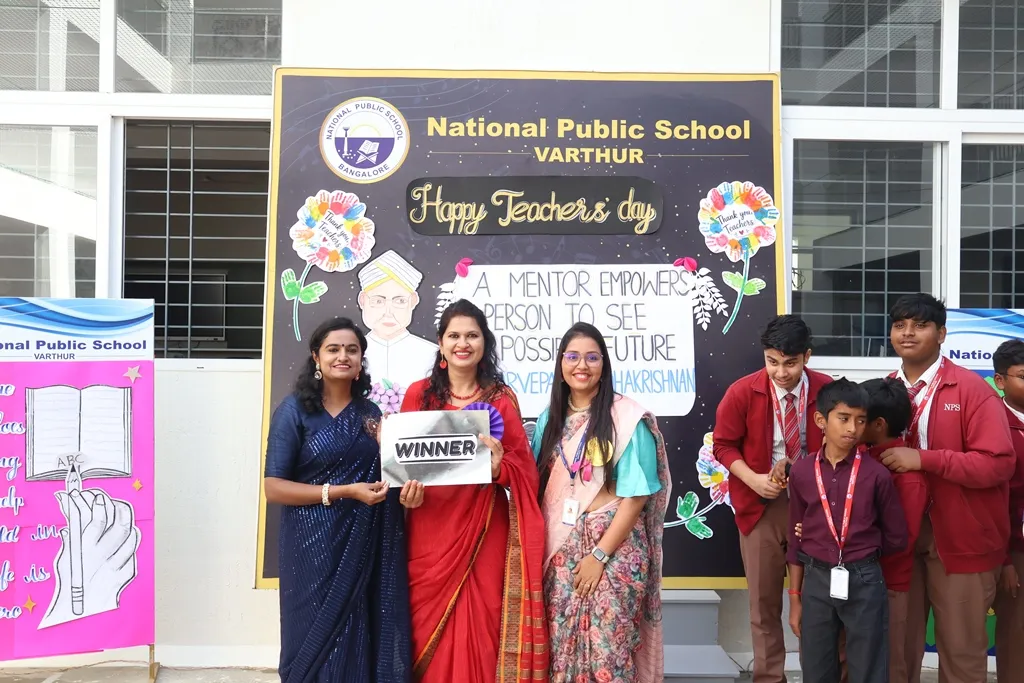 National Public School, Varthur Teachers Day Celebration Student Council Tribute Pic 1